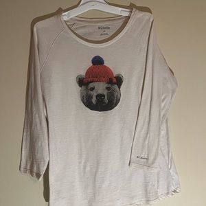Columbia sportswear company, as L printed T-shirt with quarter links sleeves
